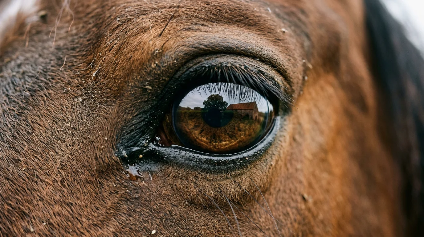 Un regard de cheval, Les Prairies de Larina, Hières-sur-Amby